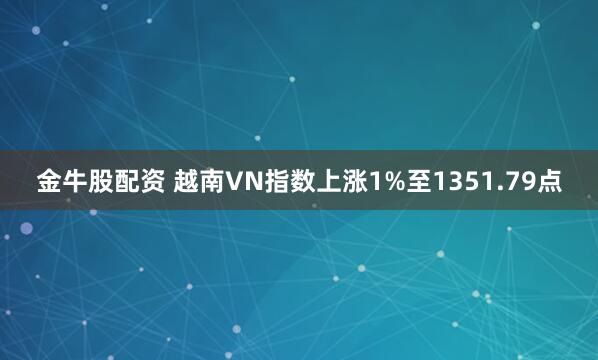 金牛股配资 越南VN指数上涨1%至1351.79点