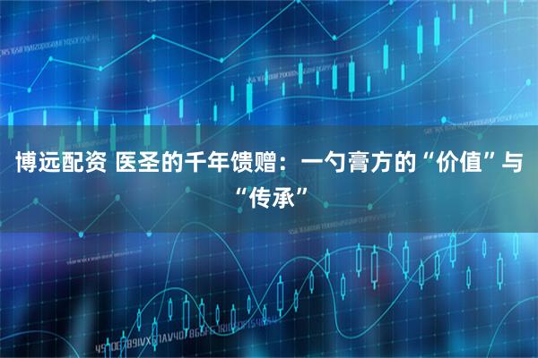 博远配资 医圣的千年馈赠：一勺膏方的“价值”与“传承”